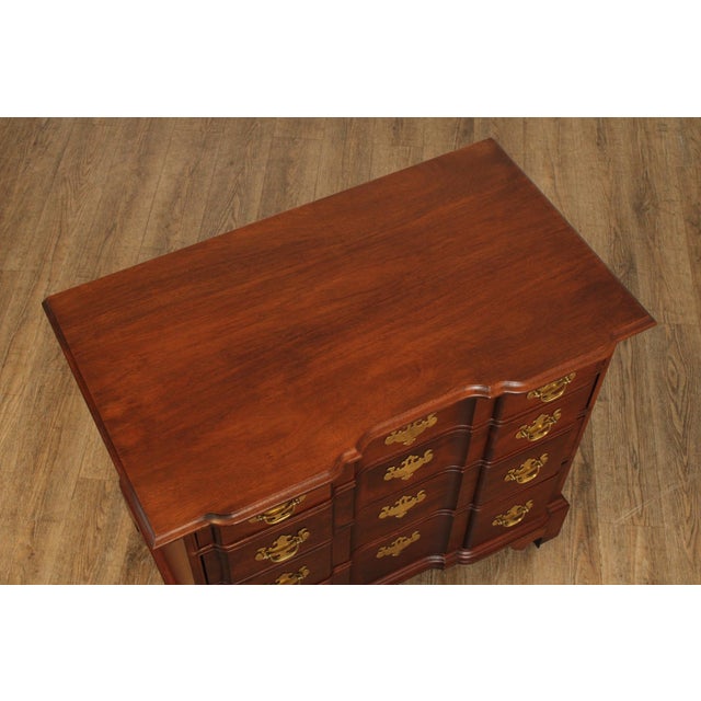 Late 20th Century Chippendale Style Custom Crafted Mahogany Blockfront Chest For Sale - Image 5 of 13