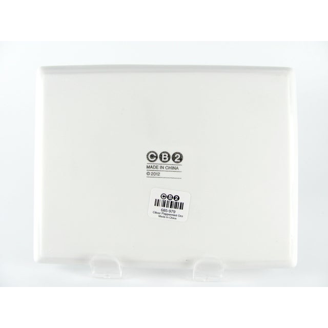 Crate & Barrel Crate & Barrel Cb2 Oliver Peppermint Ornament Christmas Appetizer Plate - Set of 4 For Sale - Image 4 of 10