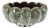 Green Ceramic Scalloped Bowl Medium For Sale