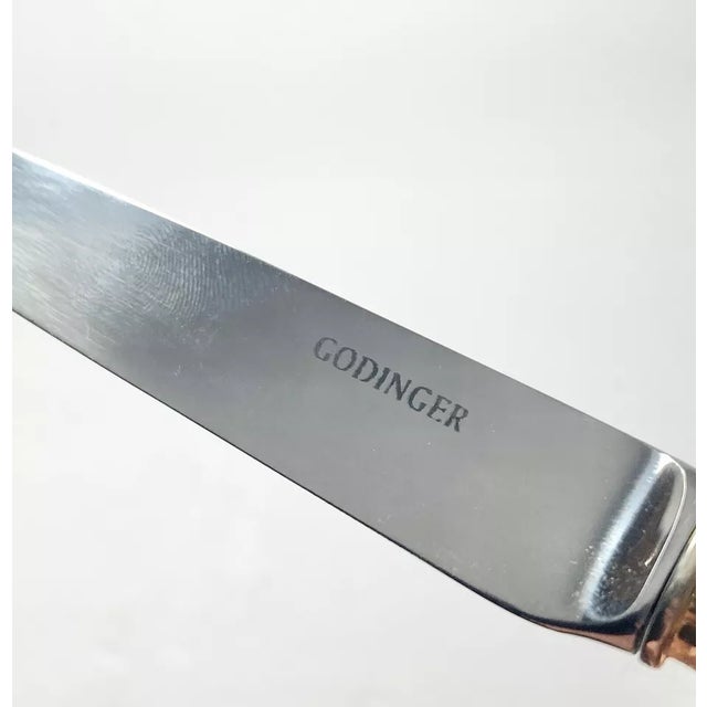 2000s Godinger “Plume” Silverplate & Black Marble Cheese Board & Knife For Sale - Image 10 of 10