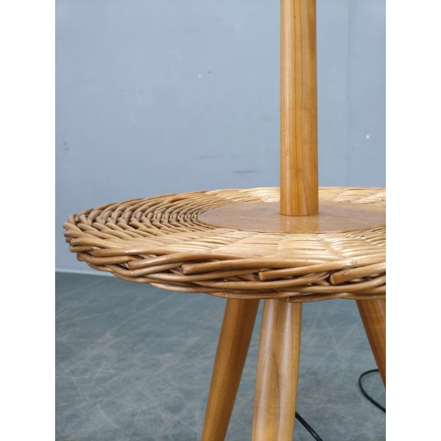 Rattan Floor Lamp by Jan Kalous for Uluv, Former Czechoslovakia, 1960s For Sale - Image 12 of 14
