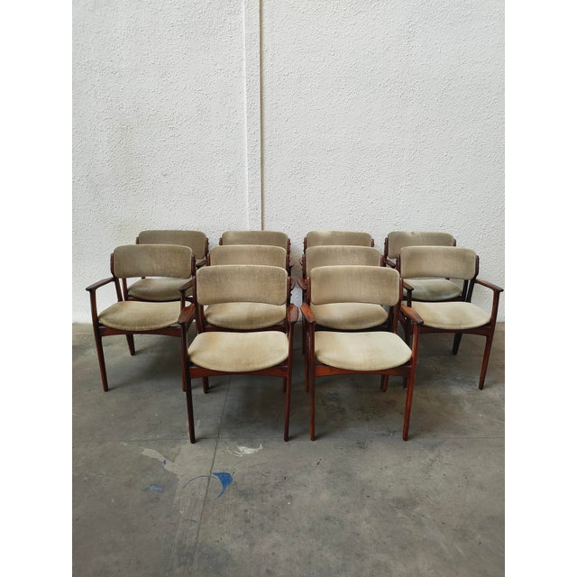 Mid-Century Chairs from Erik Buck, 1970, Set of 10 For Sale - Image 12 of 15
