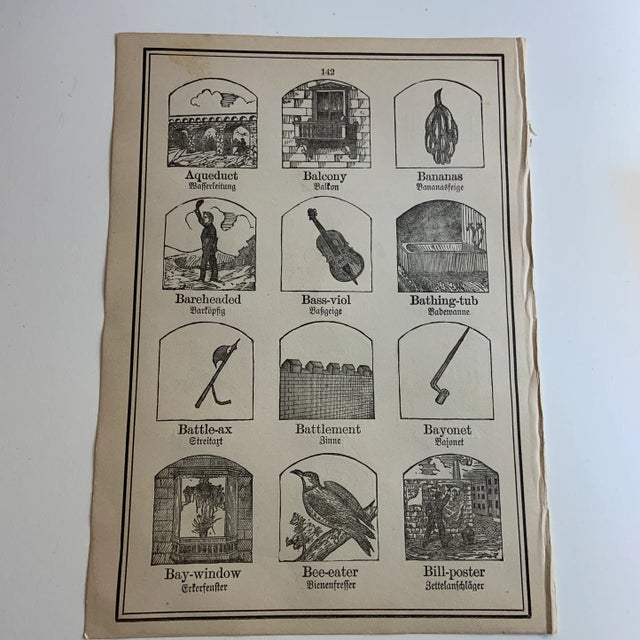 1905 Original German Illustrated Engraving Page For Sale - Image 4 of 7