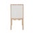 Worlds Away Matthew Izzo Home - Lanister Cerused Oak Square Back Dining Chair With White Performance Linen Back & Seat For Sale - Image 4 of 5