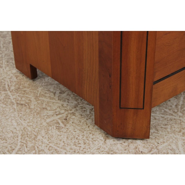 Stickley Cherry 21st Century Two Drawer Inlaid Nightstand For Sale - Image 11 of 17