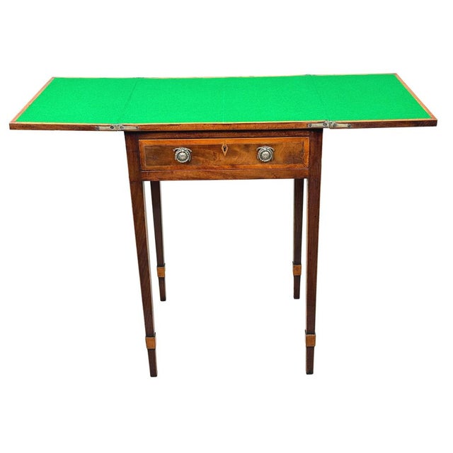 Georgian Mahogany Patience Card Game Table, 1780 For Sale - Image 13 of 14