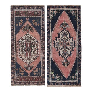 Vintage Turkish Oriental Matching Runner in Muted Colors - a Pair For Sale