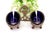 Pearlescent Silver Salt and Pepper Shakers with Cutouts, Set of 2, in Good conditions.
