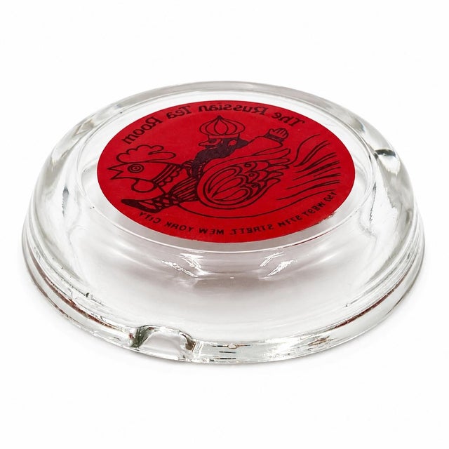 Vintage Russian Tea Room Nyc Restaurant Glass Ashtray New York City For Sale In Washington DC - Image 6 of 10