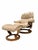 Mid-Century Modern Vintage Ekornes Stressless Reno Leather Recliner Lounge Chair and Ottoman, Made in Norway For Sale - Image 3 of 12