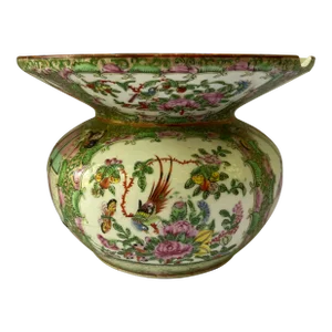 Antique Chinese Rose Medallion Porcelain Vase