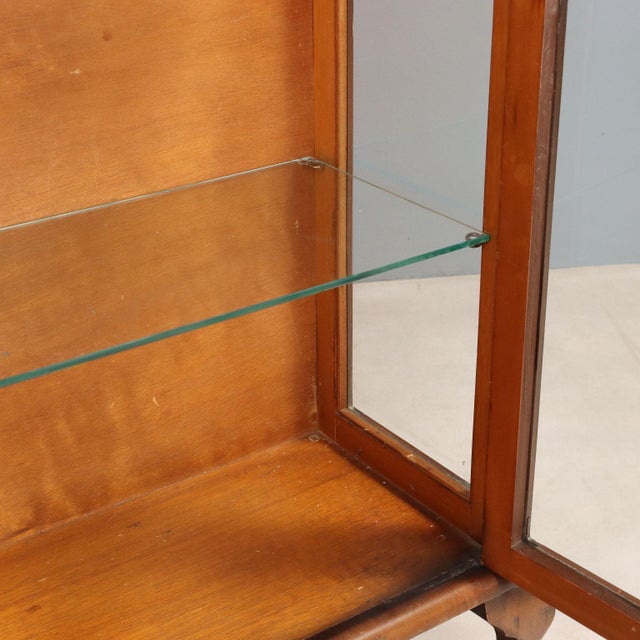 Wood Small Liberty Walnut Display Cabinet For Sale - Image 7 of 11