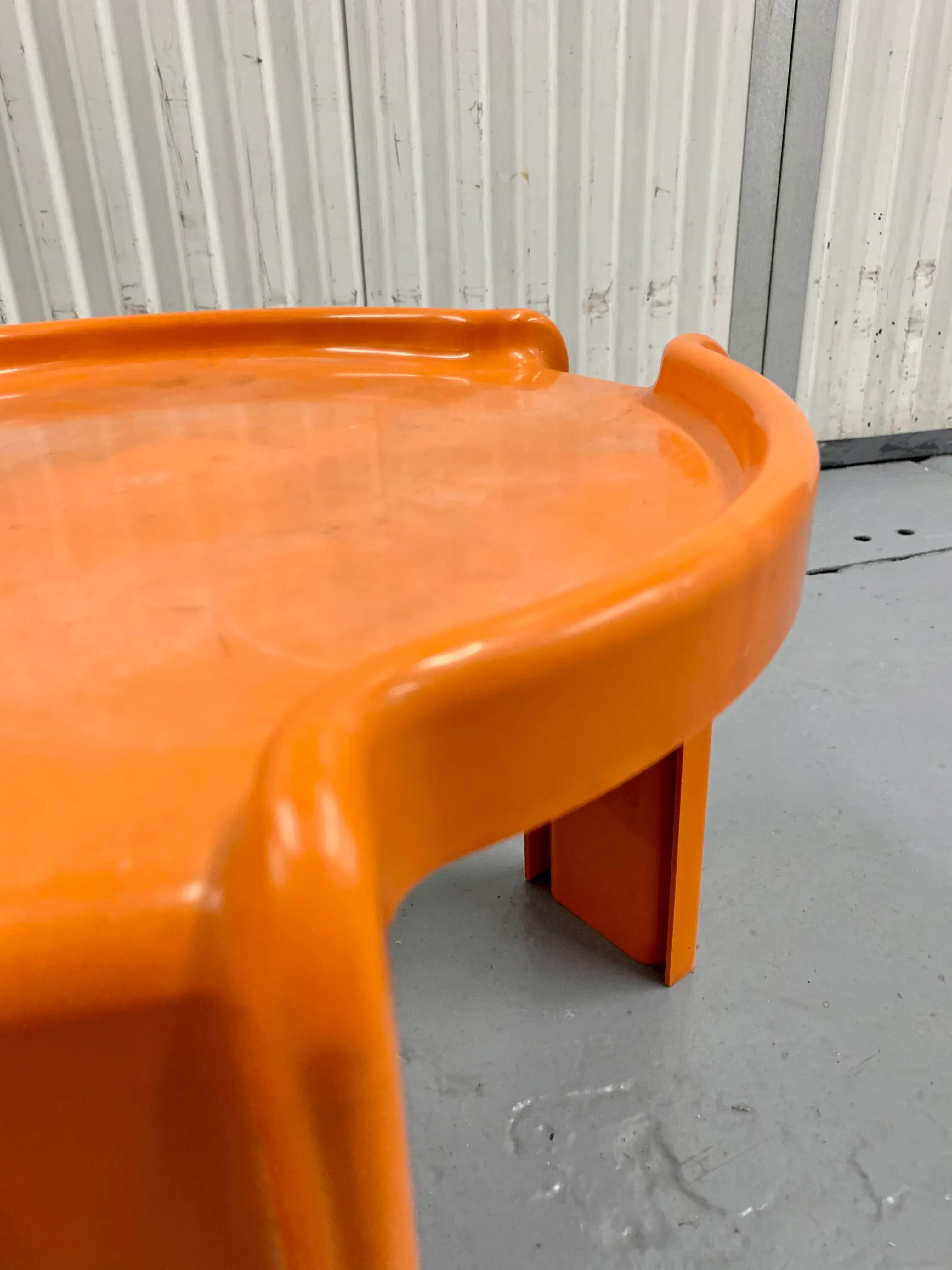 1968, Giotto Stoppino for Kartell, Orange Plastic Nesting Table