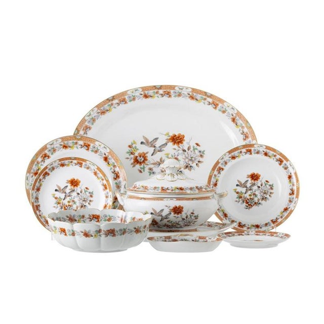 Porcelain Magnolia Dinner Service from Vista Alegre, Set of 61 For Sale - Image 6 of 6