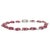 Leaf Shape Ruby and Diamond Link Chain Bracelet in 18k White Gold For Sale In New York - Image 6 of 12