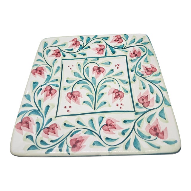 Vintage Handpainted Italian Platter/Dish For Sale