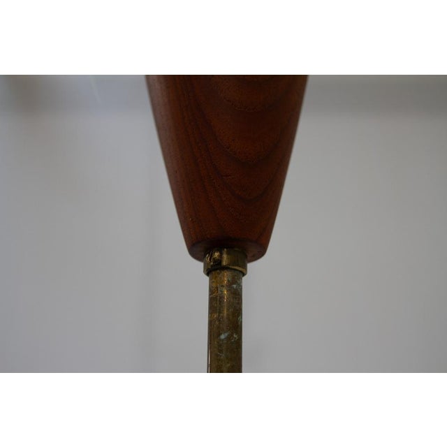Danish Modern Teak and Brass Hanging Light, 1950s For Sale - Image 14 of 18