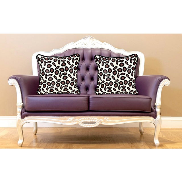 Animal Print Hair on Hide Pillow Cover With Piping For Sale - Image 6 of 12