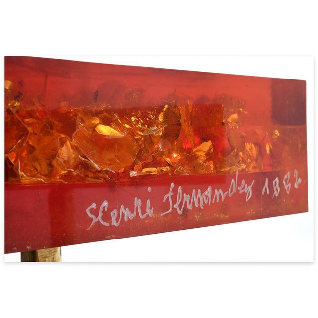 Coffee Table in Fractal Resin by Henri Fernandez For Sale - Image 6 of 7