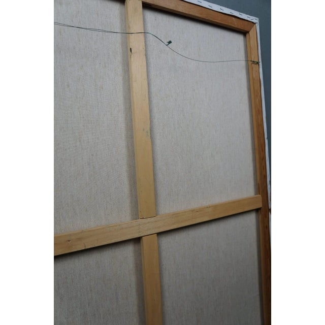 Textile Modernist Portrait, 20th Century, Painting, Framed For Sale - Image 7 of 8