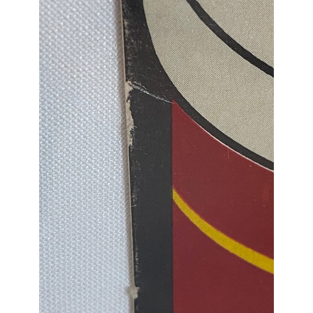 Re-Framed Andy Warhol Soup Can Lithograph on Linen in Round Oiled Wood Frame For Sale - Image 9 of 16