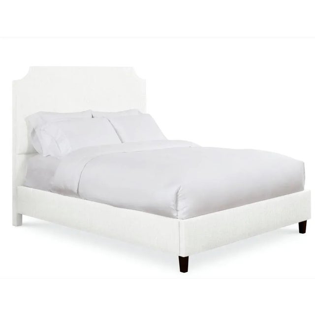 Modern Reagan Queen Headboard, Ivory Linen For Sale - Image 3 of 5
