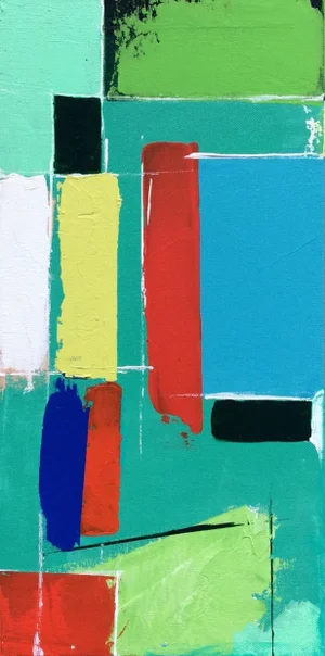 Original Abstract Stretched Canvas Painting