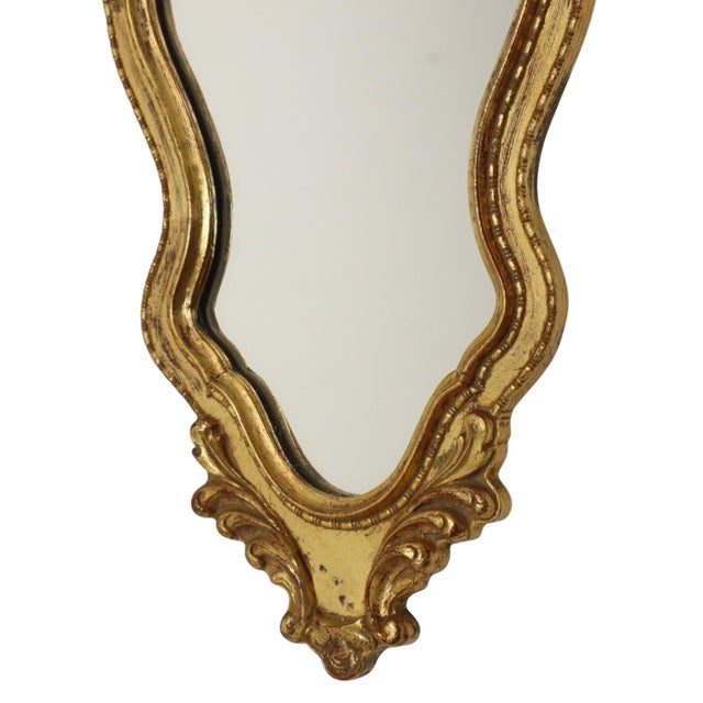 Small Baroque Crested Mirror in Gold Leaf Gilt from Deknudt, 1960s For Sale - Image 4 of 18