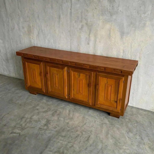 Spanish Pine Sideboard, 1960s For Sale - Image 10 of 11