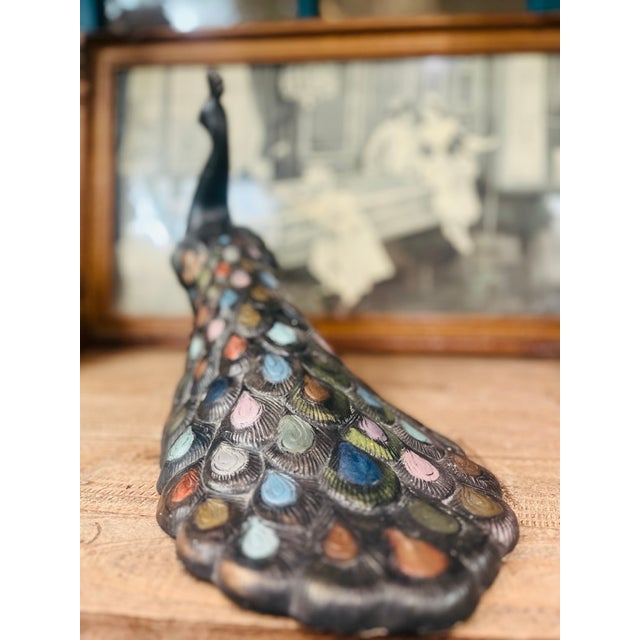 Vintage 1960s Mid-Century Modern Holland Mold Ceramic Peacock For Sale In Los Angeles - Image 6 of 12