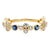Syna Yellow Gold Band with Sapphires and Diamonds For Sale