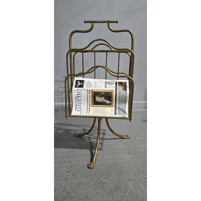 Victorian Brass Revolving Magazine Stand, 1880 For Sale - Image 9 of 10