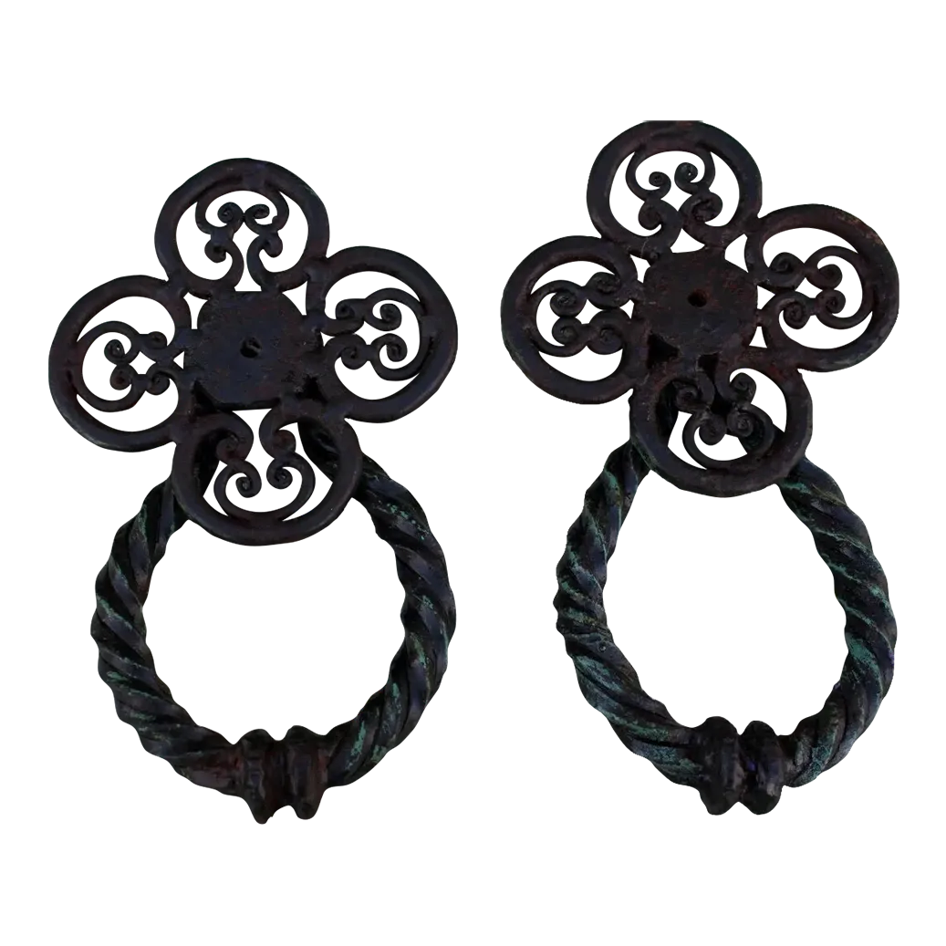 Renovator's Supply Black Cast Iron Door Knockers For Front Door Knocker 7 With Hardware