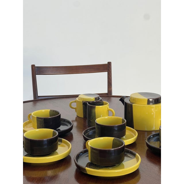 Italian Ceramic Tea or Coffee Set from SIC Ceramiche Artistiche, 1960s-1970s, Set of 13 For Sale - Image 9 of 13
