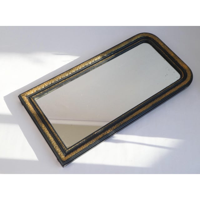 Tall Antique 19th Century Louis Philippe French Mirror in Arched Gilt Wood For Sale - Image 5 of 10
