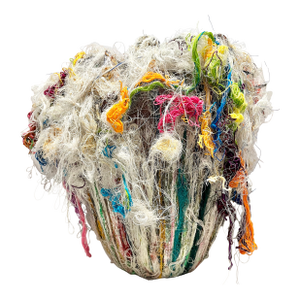 Leon Dickey Signed 2017 Mixed Media Fiber Sculptural Vessel / Planter