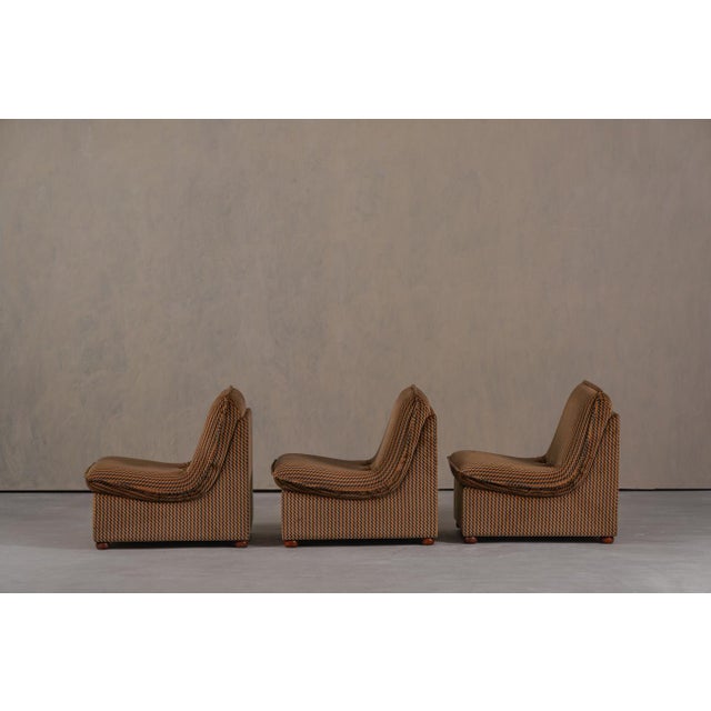 Brown Vintage Modular Sofa and Table Set, Italy, 1970s, Set of 3 For Sale - Image 8 of 18