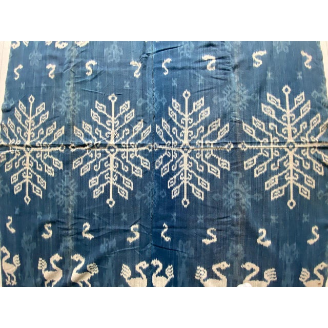 Rare Bold indigo Cotton Sumba Textile For Sale - Image 10 of 18