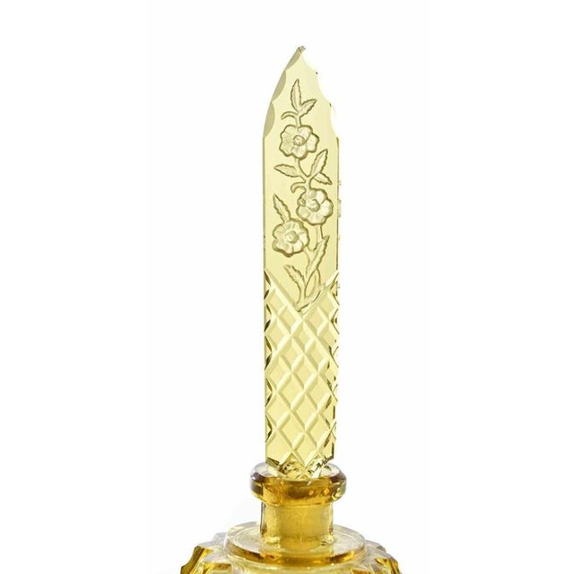 Vintage Art Deco Bohemian Crystal Perfume Bottle, Czech, 1930s For Sale - Image 4 of 5
