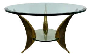 Vintage Bronze Coffee Table by Willy Daro, 1970s