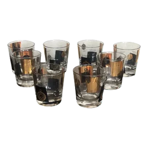 Mid Century Modern Cocktail Glasses Set of 8