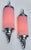 Skyscraper Vintage Art deco light Old Lamp Wall Sconces Fixture Nickel Brass & Pink Glass Rod Ship Light Excellent Working...