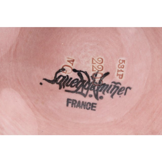 1940s French Art Deco Blue Green and Peach Ceramic Oyster Plate For Sale In Tulsa - Image 6 of 11