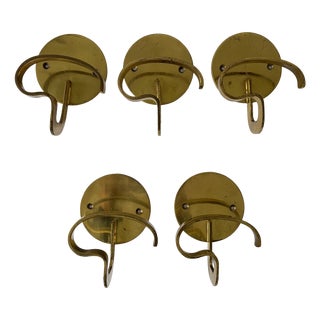 Brass Hangers by Luigin Caccia Dominioni for Azucena, Italy, 1960s, Set of 5 For Sale