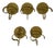 Brass Hangers by Luigin Caccia Dominioni for Azucena, Italy, 1960s, Set of 5 For Sale