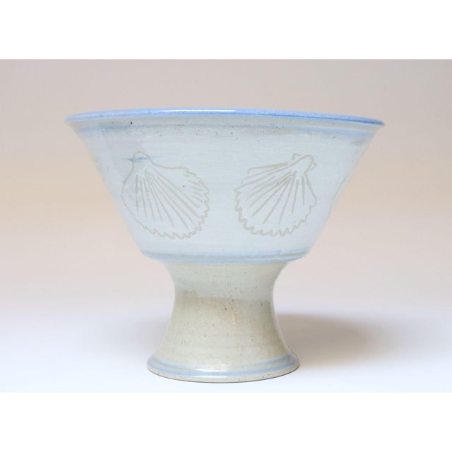 Studio ceramic compote/vase by ceramicist, Deanna Nichols (b. 1942-2017, Missouri). Holding a BFA from Kansas City Art...