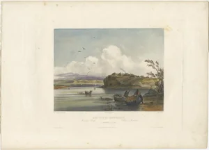 Bodmer, Mandan Village Near Fort Clark, Texas, 1840, Print