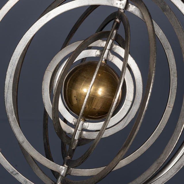 Steel and Brass Copernican Armillary Sphere, 1930s For Sale - Image 14 of 18