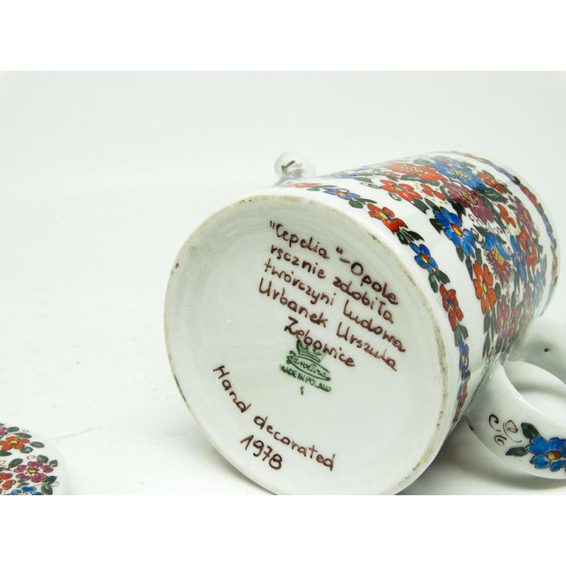 Postmodern Hand-Painted Jug from Chodzież, Poland, 1970s For Sale - Image 3 of 16