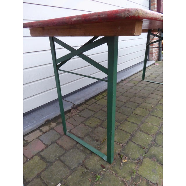 Green Large Industrial Folding Table from Weber, 1970s For Sale - Image 8 of 11